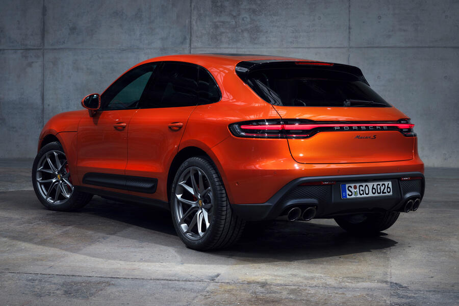 aria-label="97 porsche macan 2021 official images studio rear"