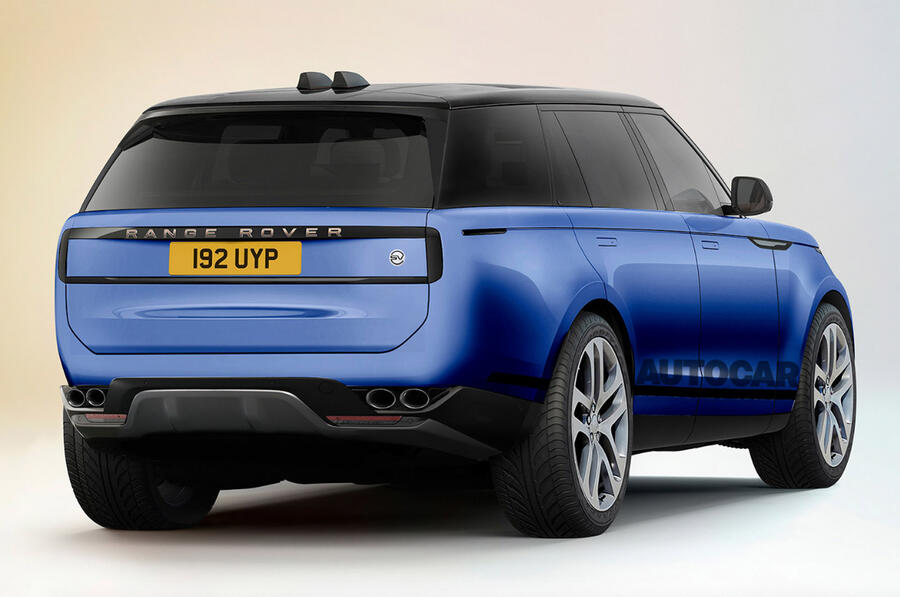 aria-label="98 2023 range rover sport render by autocar rear"