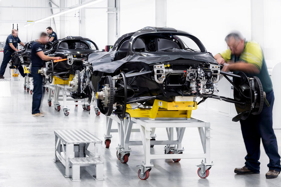 98 Aston valkyrie first customer car production line