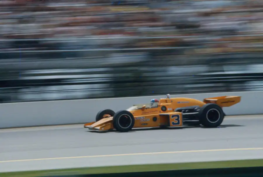 98 Mclaren m16 05 johnny rutherford side