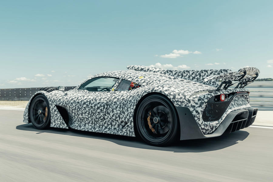 aria-label="98 mercedes amg one official camo tracking rear"