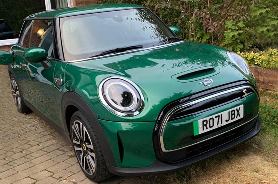 Mini electric british racing green store