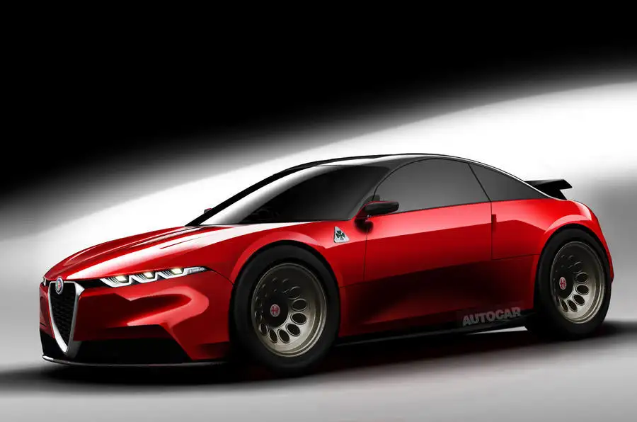 Alfa Romeo GTV successor render â€“ front quarter