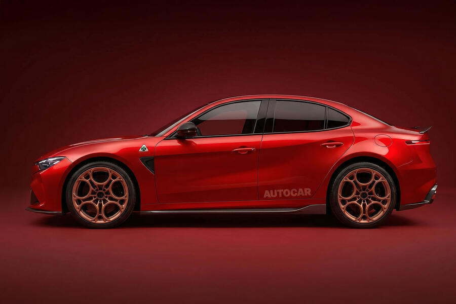 Autocar rendering of next Alfa Romeo Giulia Quadrifoglio 