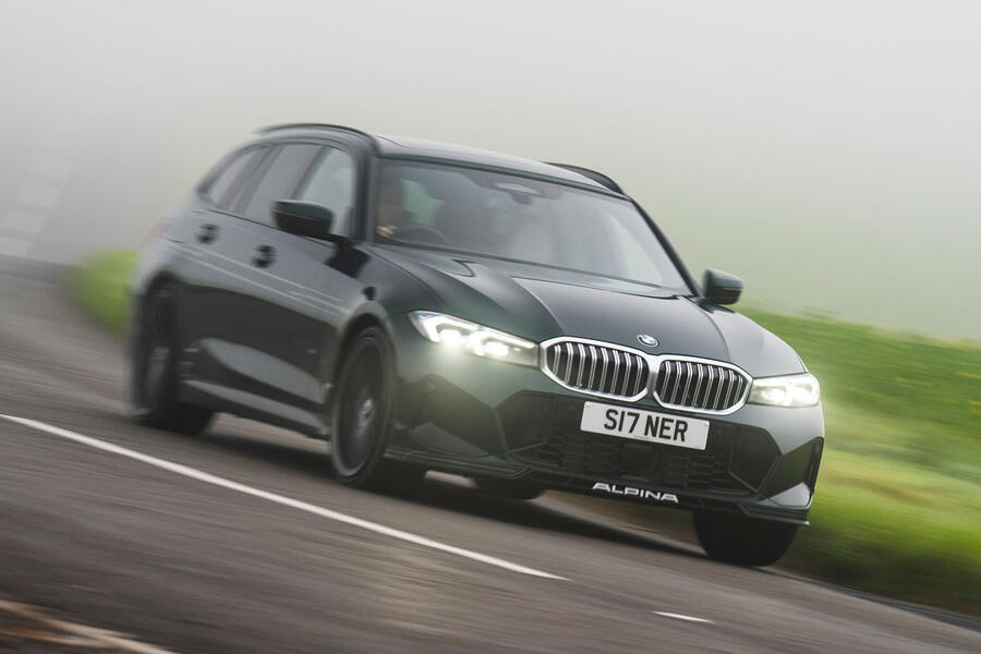 Alpina B3 estate cornering
