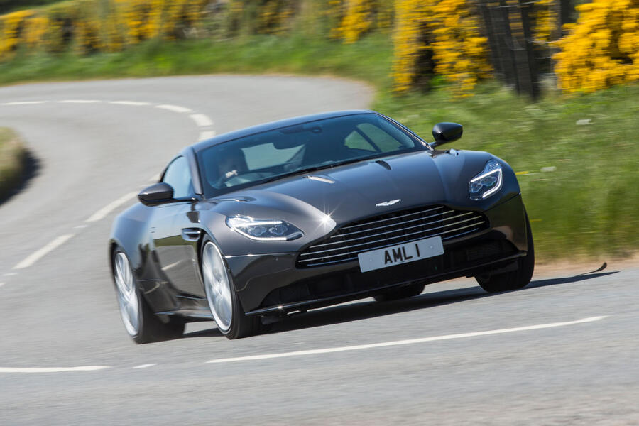 Aston martin db11 front quarter tracking