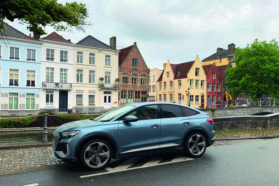 Audi e tron on holiday
