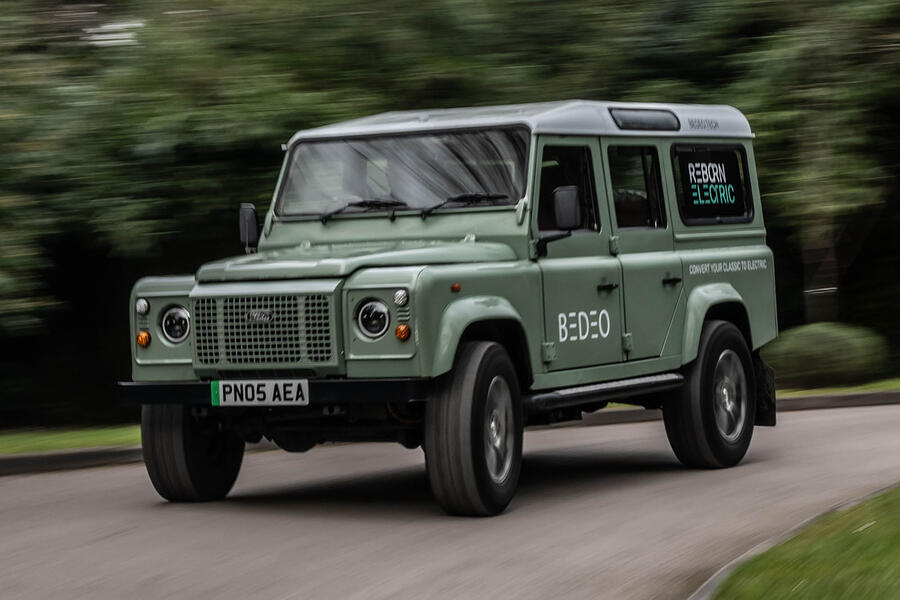 bedeo land rover defender ev front body copy