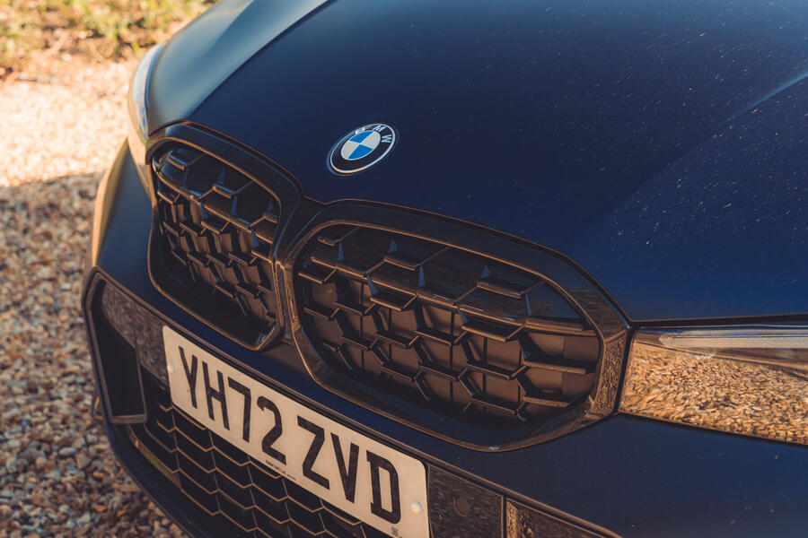 BMW M340i front grille close-up