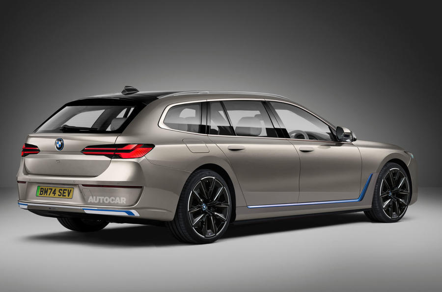 BMW i5 Touring render rear quarter 