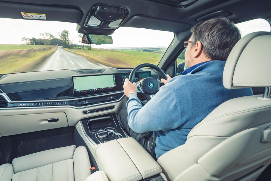 bmw interior with driver