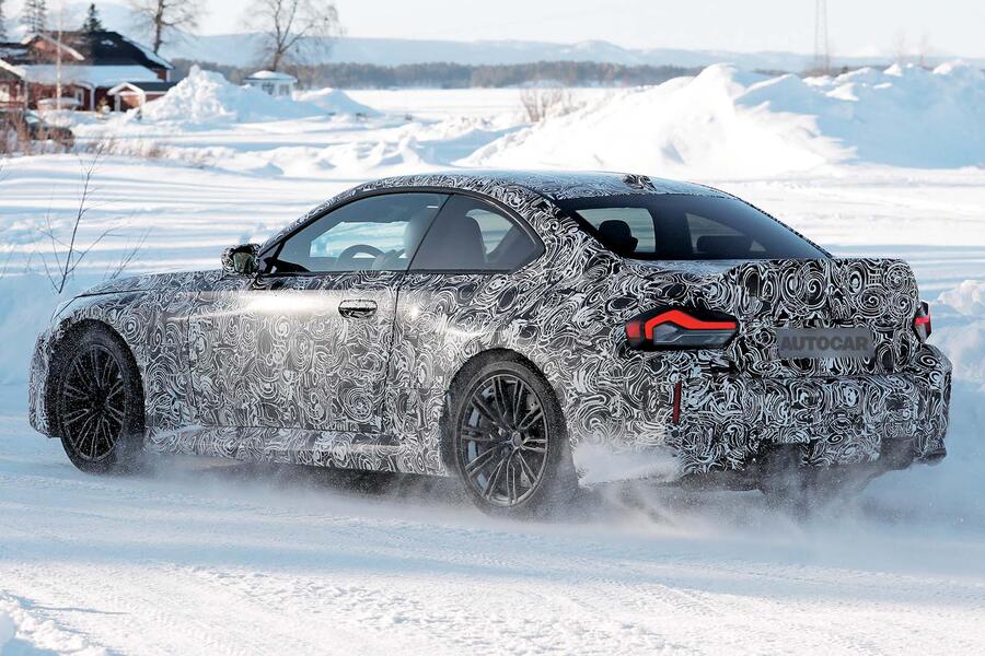 bmw m2 cs spies rear three quarter