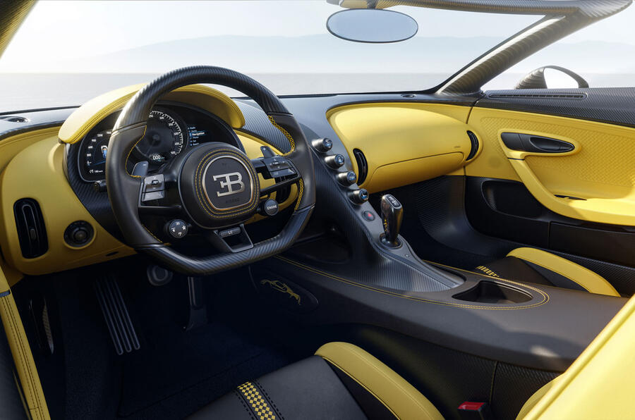 Bugatti mistral roadster interior front