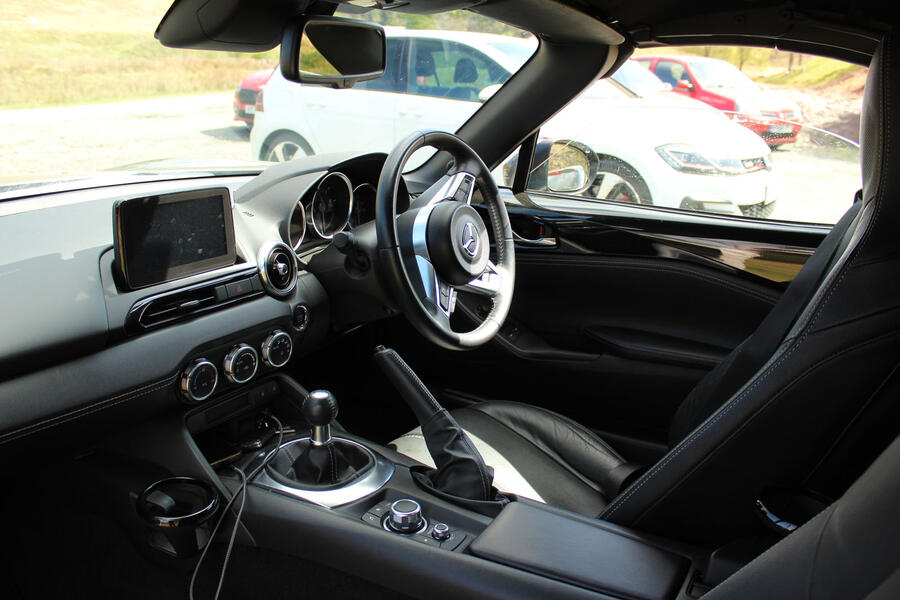 Charlie Martin Mazda MX-5 interior