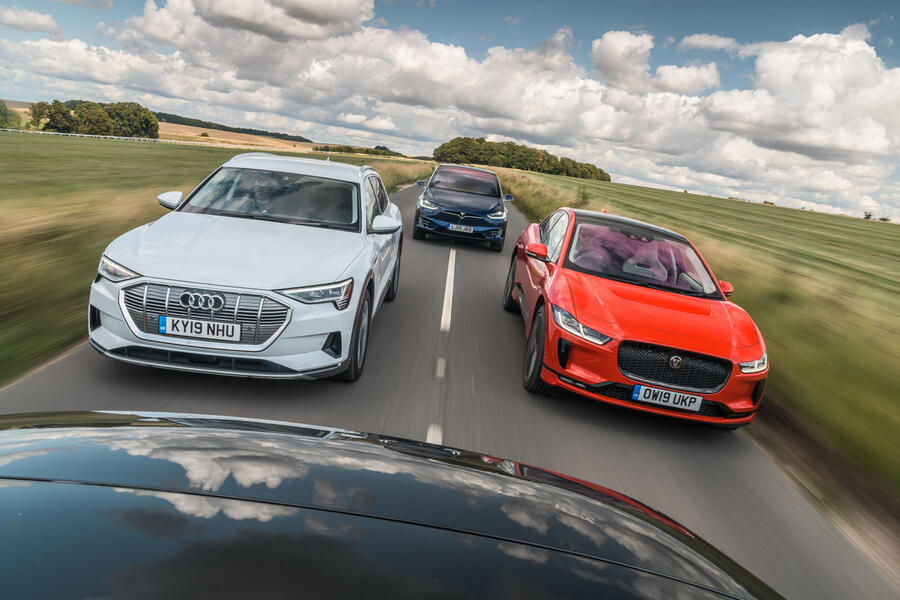 Audi E-Tron, Tesla Model X and Jaguar I-Pace
