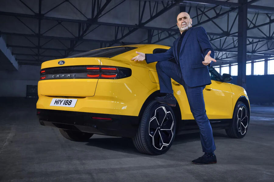 Eric Cantona with Ford Capri
