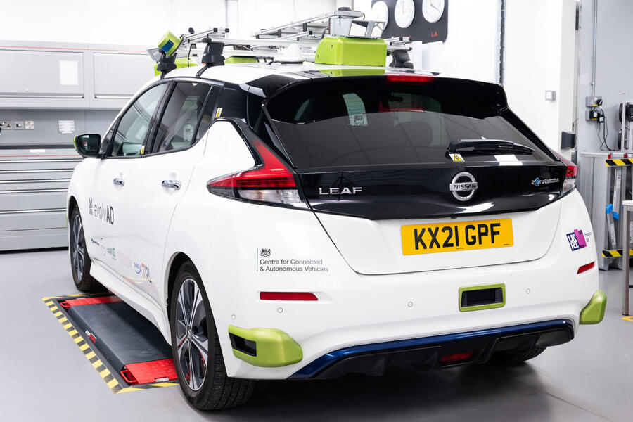 Self-driving car UK Nissan Leaf