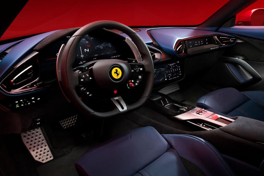 ferrari 12cilindri red studio interior