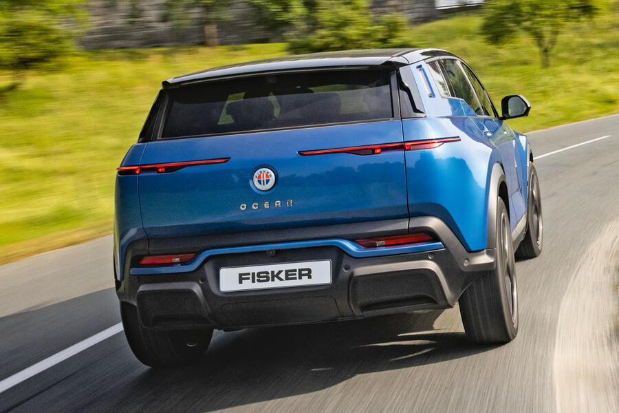 Fisker Ocean driving – rear