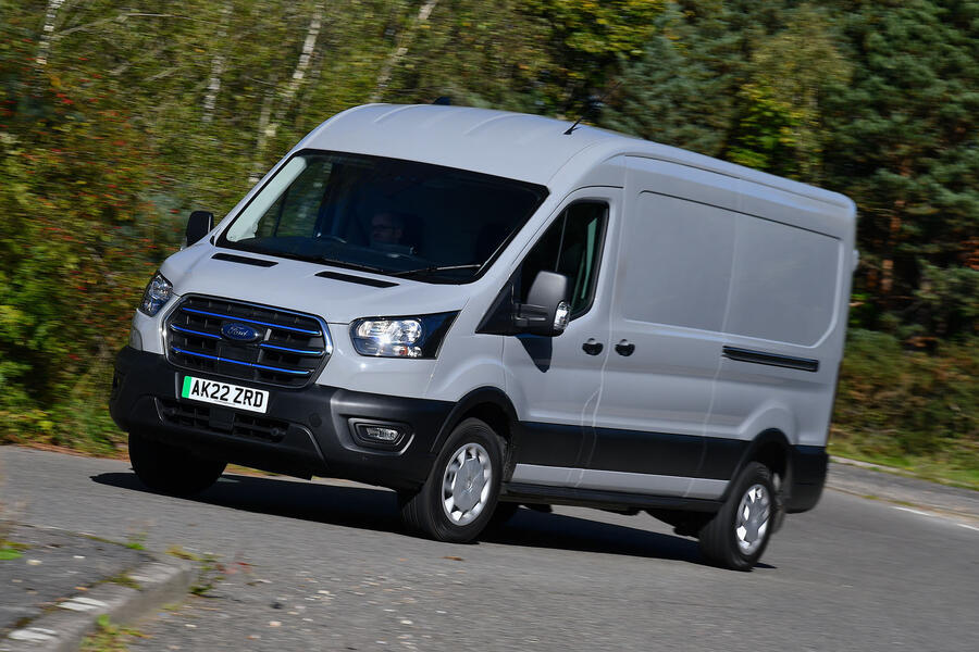 Ford e transit 2022 front quarter tracking