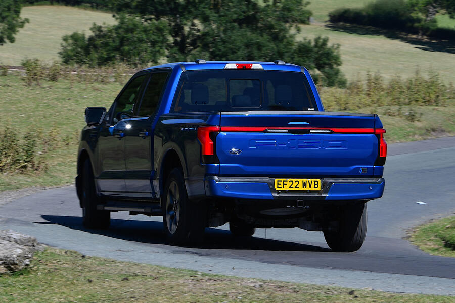 Ford f 150 lightning 2022 rear quarter tracking