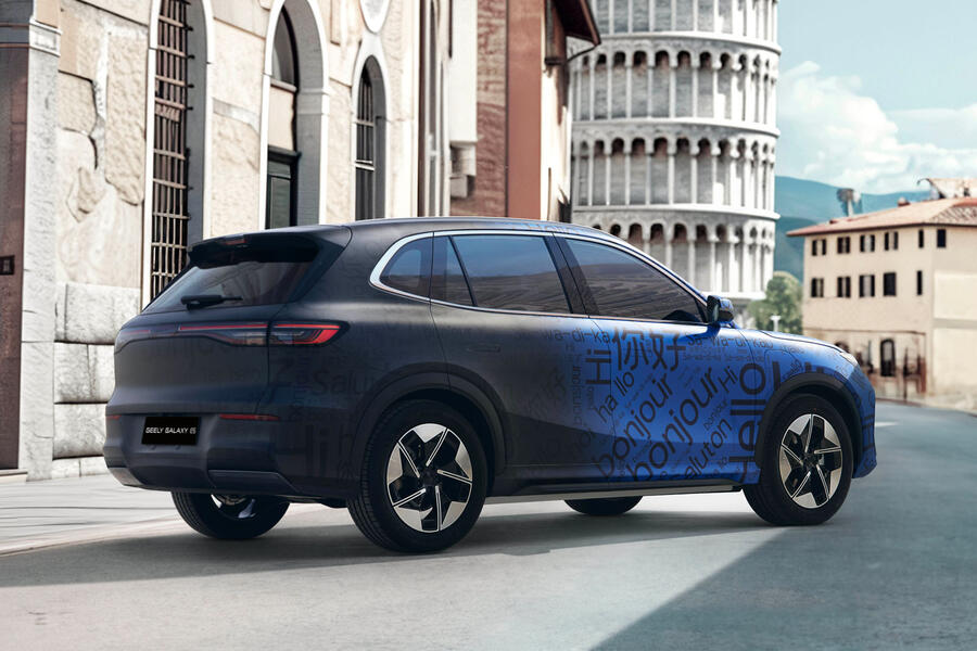 Geely Galaxy E5 rear quarter