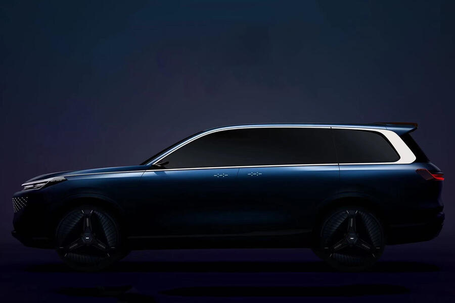 Geely large SUV teaser â€“ side