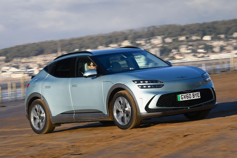 Genesis gv60 front three quarter