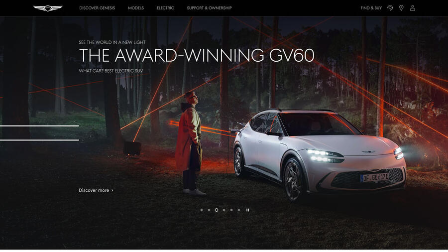 Genesis uk website homepage