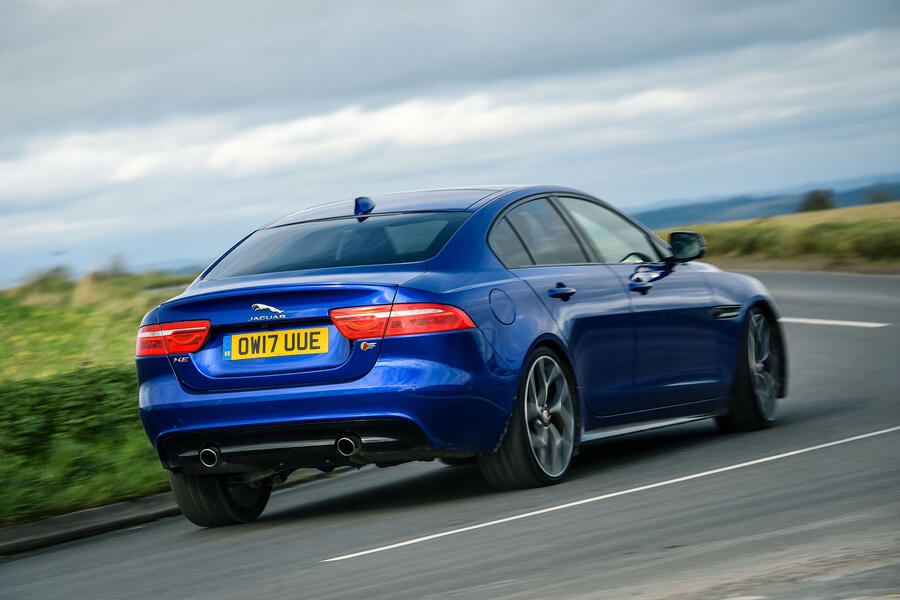 2017 Jaguar XE S, rear quarter tracking