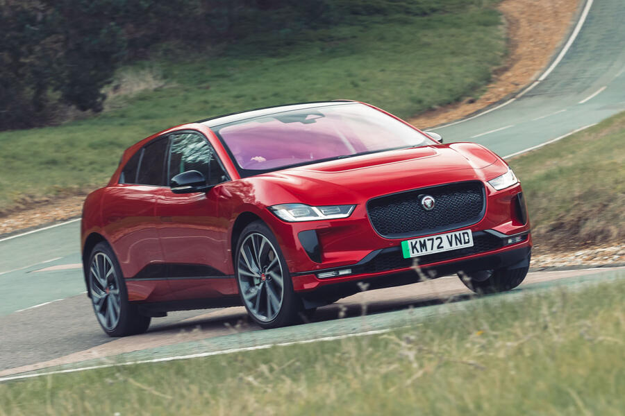Jaguar I-Pace voorkwartier rijden