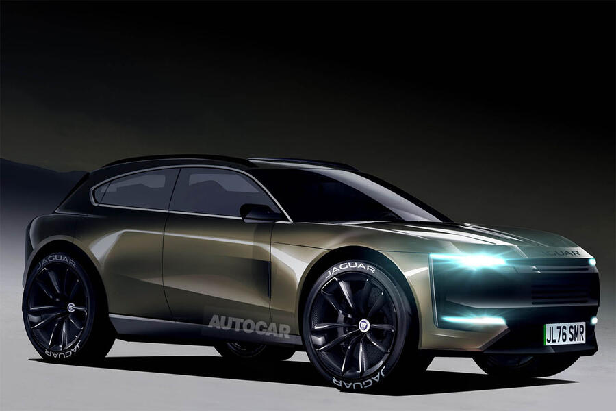 Jaguar SUV Autocar render – priekinis ketvirtis