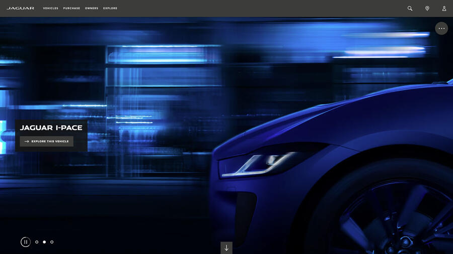 Jaguar uk website homepage