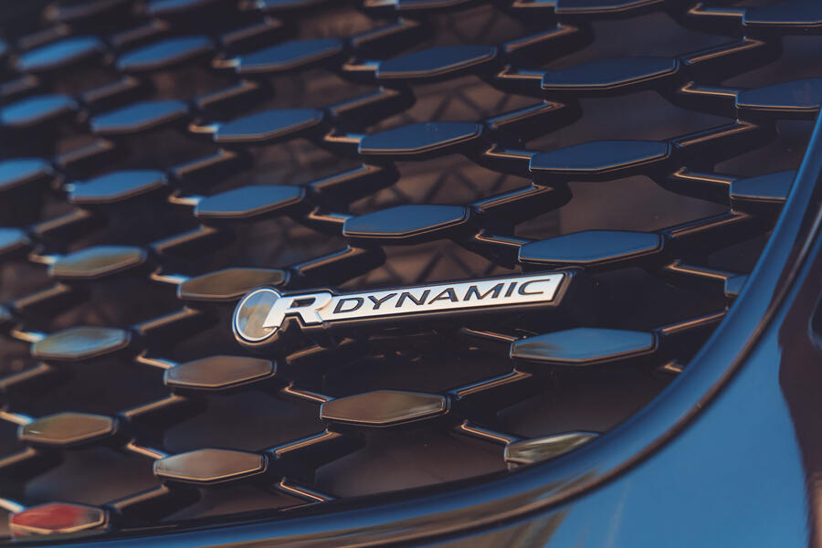 Jaguar XF R-Dynamic badge close-up