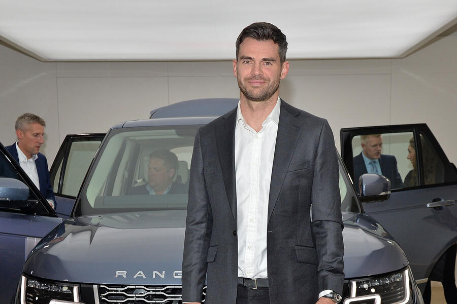 James Anderson with Range Rover