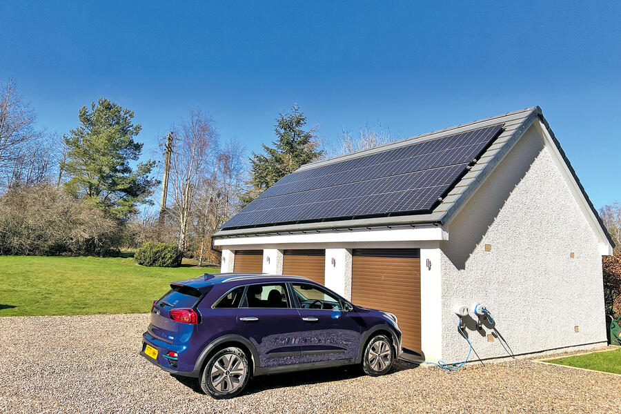 Solar panels on electric car roof deals