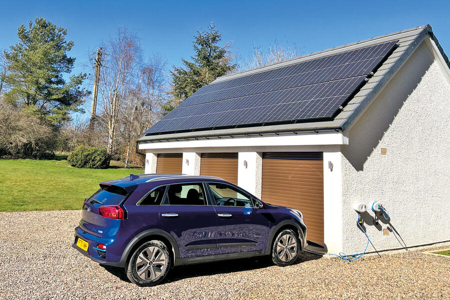 Kia E-Niro charging at home