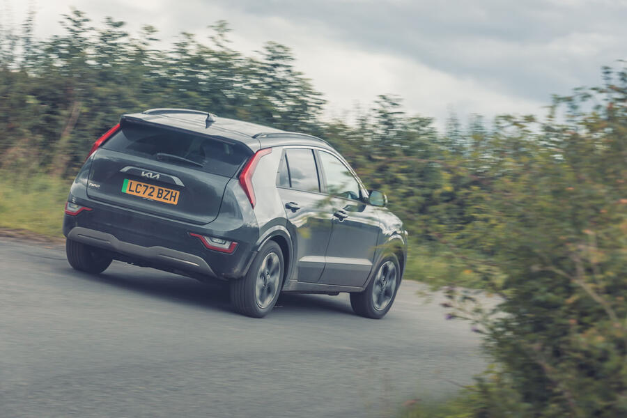 Kia Niro EV rear quarter cornering