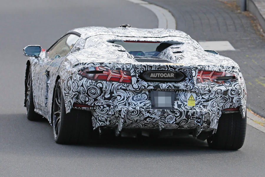 Lamborghini Huracan successor prototype driving – rear