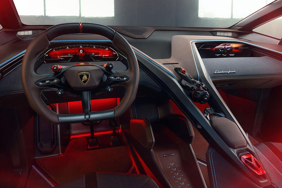 Lamborghini lanzador concept interior red