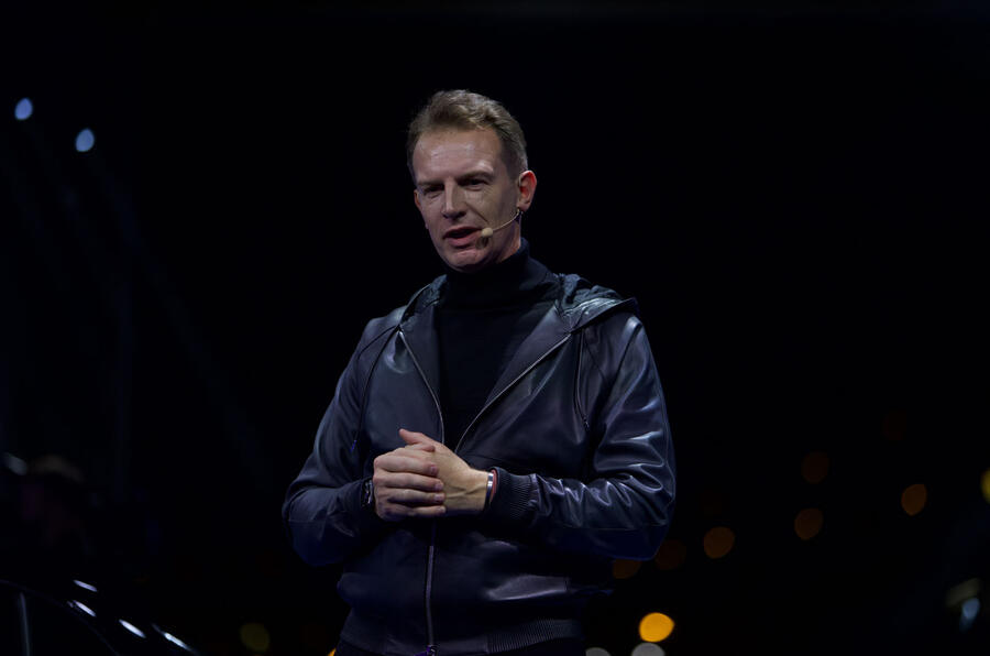 Laurent rossi speaking on stage