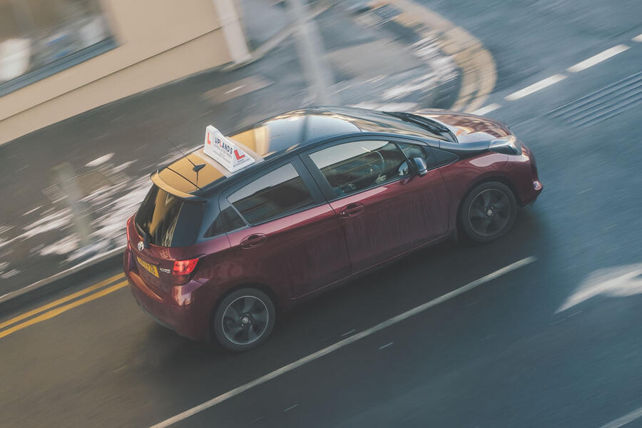 Learner driver in Toyota Yaris