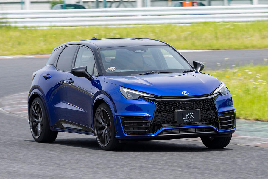 Lexus LBX Morizo RR â€“ front quarter tracking