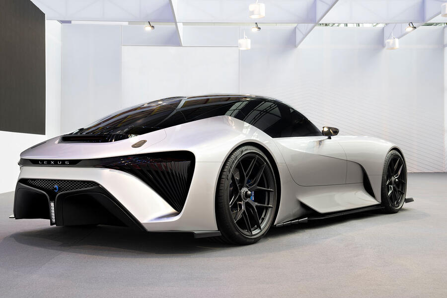 Lexus electrified concept rear three quarter