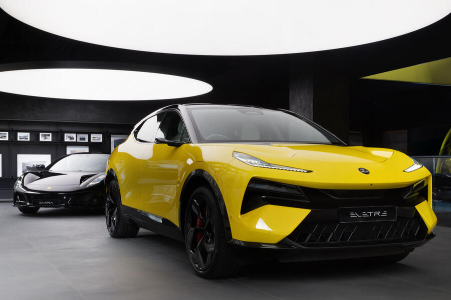 Lotus Eletre and Emira in Mayfair showroom