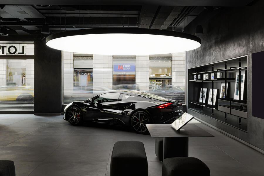 Lotus Emira in Mayfair showroom