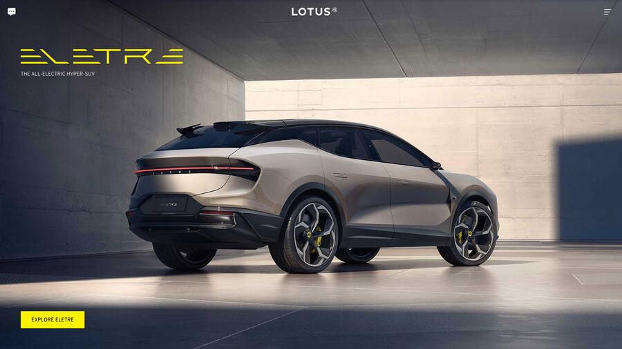 Lotus uk website homepage
