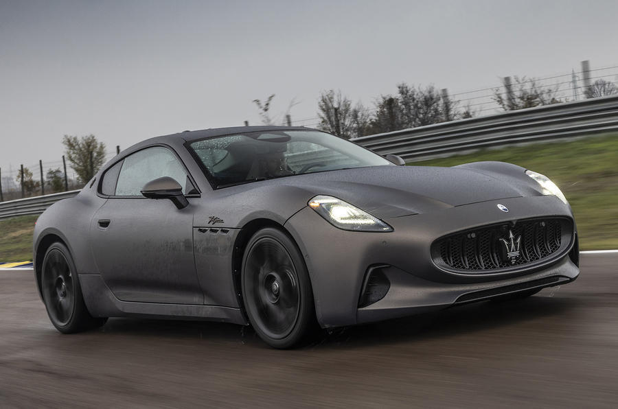 Maserati Granturismo Folgore front quarter driving