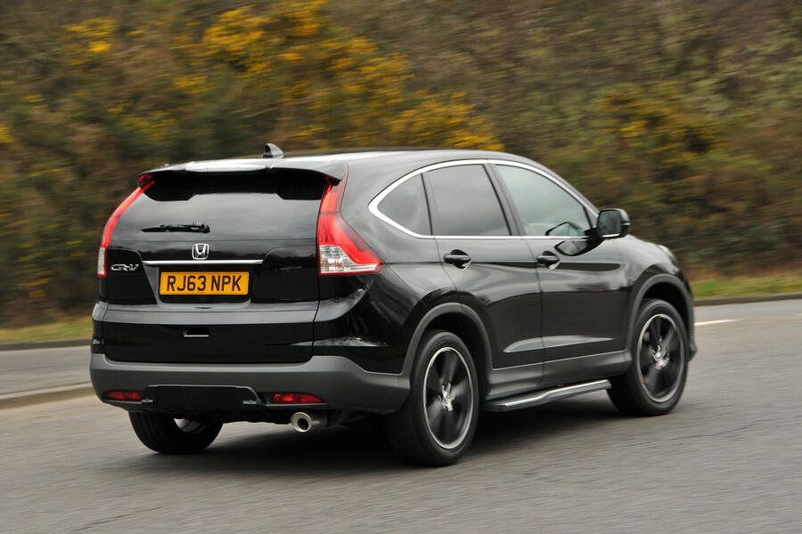 Mk4 Honda CR-V Black Edition rear quarter driving