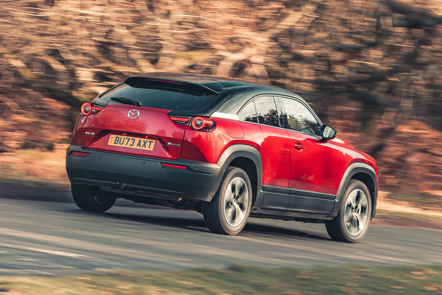 Mazda MX-30 rear quarter tracking